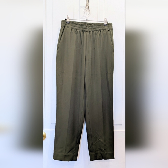 Everlane Italian GoWeave Easy Pant Green | Size 4 - Picture 2 of 7